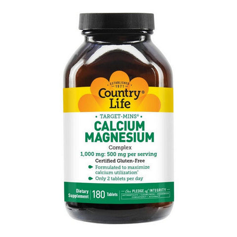 Country Life, Target-Mins Calcium Magnesium, 180 Tabs Country Life