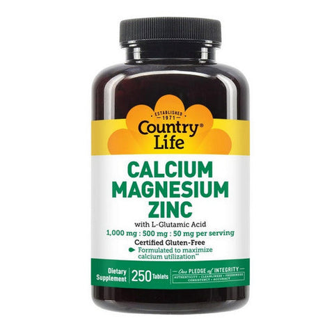 Country Life, Cal-Mag-Zinc, 250 Tabs Country Life