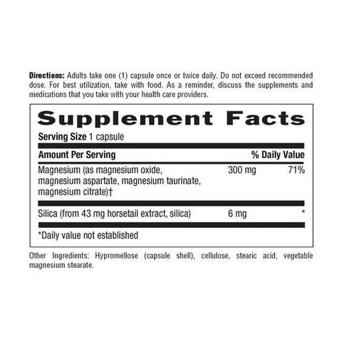 Country Life, Target-Mins Magnesium With Silica, 300 MG, 60 Veg Caps Country Life