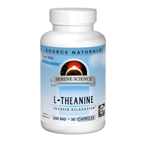 Source Naturals, L-Theanine, 200 mg, 30 Caps Source Naturals