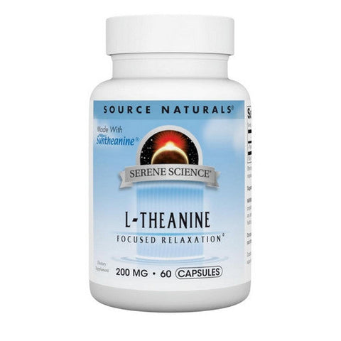 Source Naturals, L-Theanine, 200 mg, 60 Caps Source Naturals