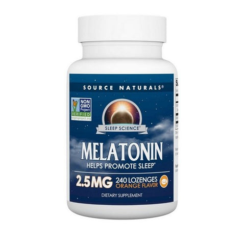 Source Naturals, Melatonin, 2.5 mg, Sublingual Orange 240 Tabs Source Naturals
