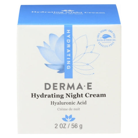 Derma e, Hyaluronic Acid Night Creme Intensive Rehydrating Formula, 2OZ Derma e