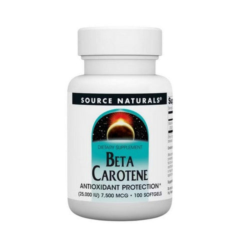 Source Naturals, Beta Carotene, 25000 IU, 100 Softgel