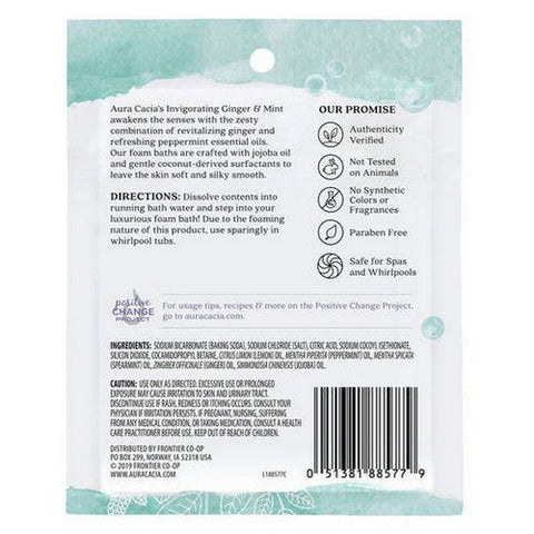 Aura Cacia, Aromatherapy Foam Bath, Ginger Mint 2.5 oz Aura Cacia