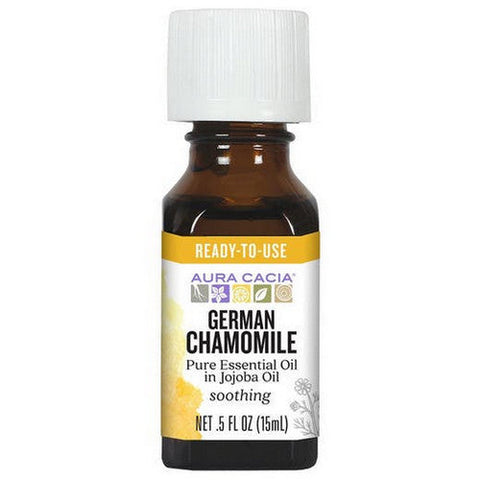 Aura Cacia, Precious Essentials Oil, German Chamomile Jojoba, 0.5 Oz Aura Cacia