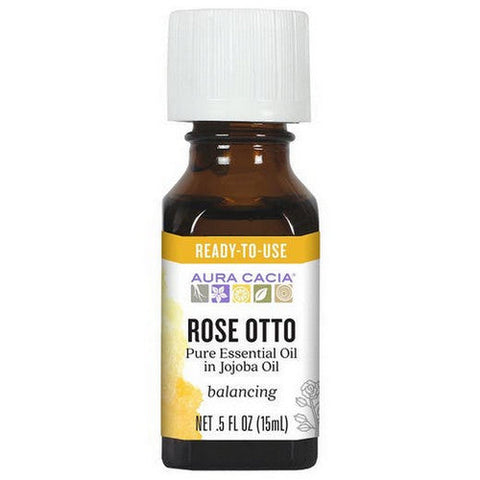 Aura Cacia, Precious Essentials Oil, Rose Otto W/Jojoba 0.5 Fl Oz Aura Cacia