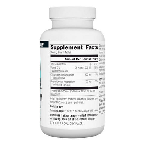 Source Naturals, Calcium and Magnesium, 300 mg, 100 Tabs Source Naturals