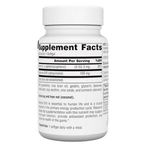 Source Naturals, Coenzyme Q10, 100 mg, 60 Softgel Source Naturals