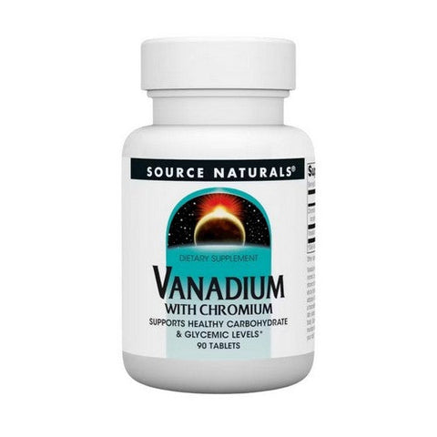 Source Naturals, Vanadium With Chromium, W/chromium 90 Tabs Source Naturals