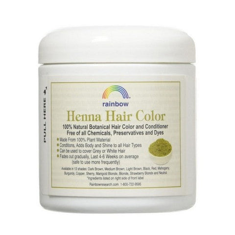Rainbow Research, Henna Hair Colour And Conditioner Medium Brown Chestnut, 4 Oz Rainbow Research