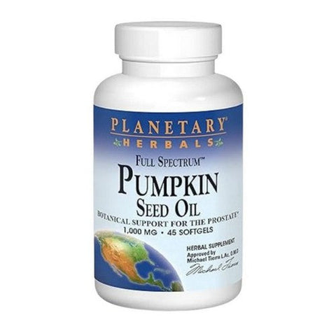 Planetary Herbals, Pumpkin Seed Oil, Full Spectrum, 1000 mg, 45 Caps Planetary Herbals