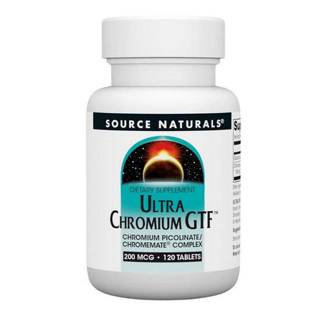 Source Naturals, Ultra Chromium GTF, 200 Mcg, 120 Tabs Source Naturals