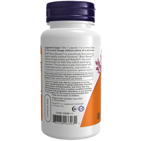 Now Foods, Brain Elevate Formula, 60 Vcaps Now Foods