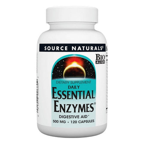 Source Naturals, Daily Essential Enzymes, 500 Mg, 120 Caps Source Naturals