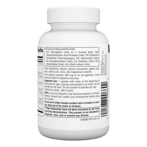 Source Naturals, Daily Essential Enzymes, 500 Mg, 120 Caps Source Naturals