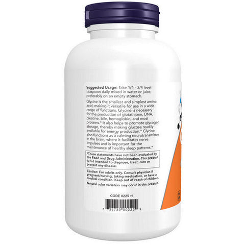 Now Foods, Glycine Pure Powder, 1 Lb Now Foods