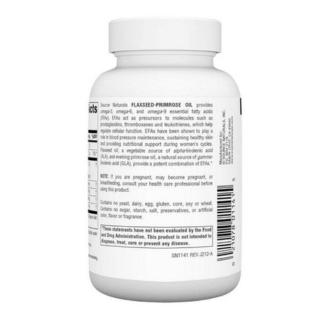 Source Naturals, Flaxseed-Primrose Oil, 1300 mg, 45 Softgels Source Naturals