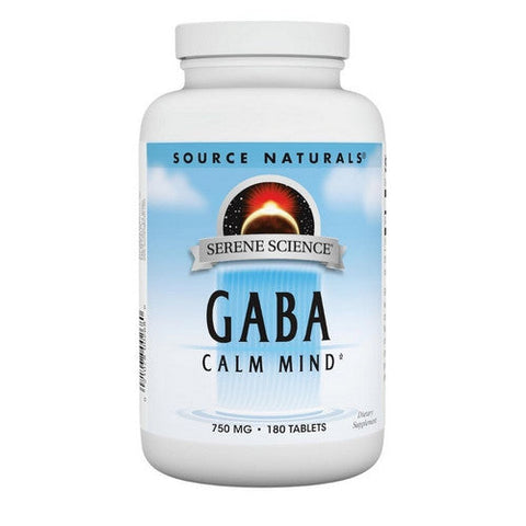 Source Naturals, Gaba, 750 mg, 180 Tabs