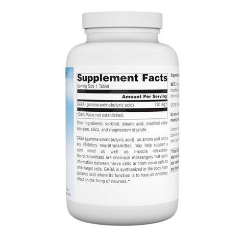 Source Naturals, Gaba, 750 mg, 180 Tabs Source Naturals