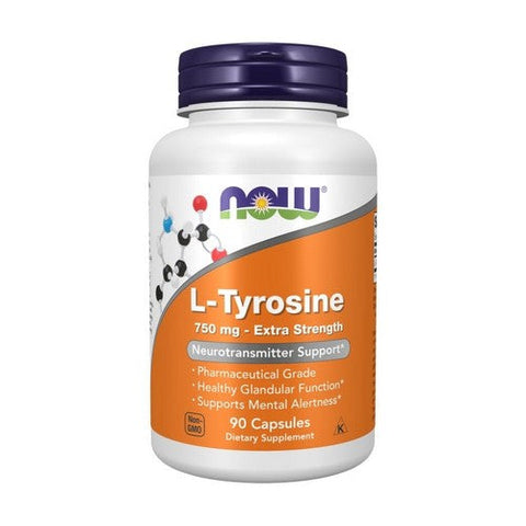 Now Foods, L-Tyrosine, 750 mg, 90 Veg Caps Now Foods