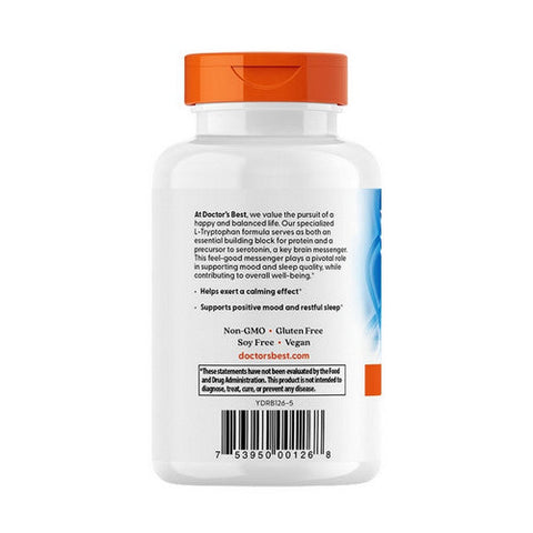 Doctors Best, L-Tryptophan With TryptoPure, 500 mg, 90 Veggie Caps Doctors Best