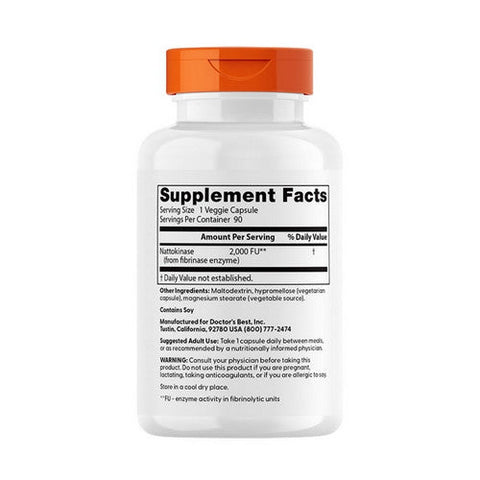 Doctors Best, Nattokinase, 2,000 FUS, 90 Veggie Caps Doctors Best