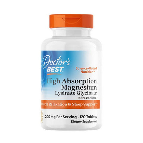 Doctors Best, High Absorption Magnesium, 100 mg, 120 Tabs Doctors Best