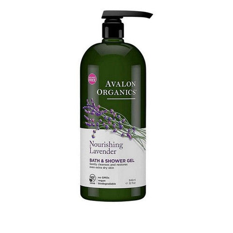 Avalon Organics, Bath & Shower Gel, Organic Lavender Value Size 32 Oz