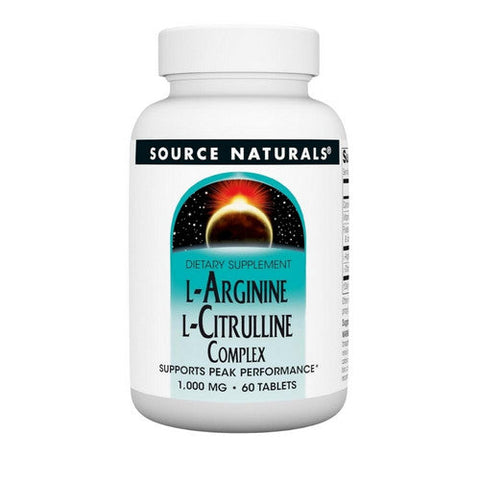 Source Naturals, L-Arginine L-Citrulline Complex, 60 Tabs