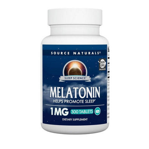 Source Naturals, Sleep Science Melatonin, 1 mg, 300 Tabs Source Naturals