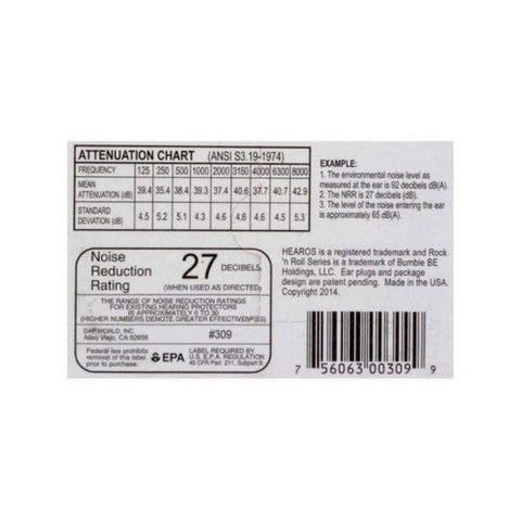Hearos, Earplugs Rock 'N Roll Series With Free Case, 2 Pieces Hearos