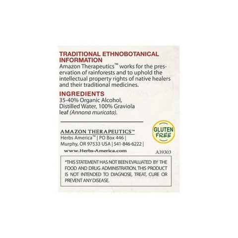 Amazon Therapeutic Laboratories, Organic Graviola Tincture Healthy Function, 2 Oz Amazon Therapeutic Laboratories