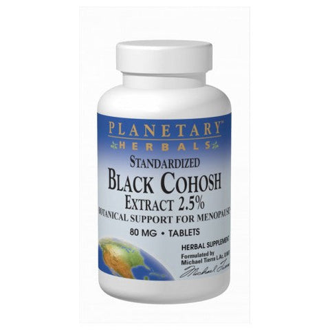 Planetary Herbals, Black Cohosh Extract 2.5% Standardized, 45 Tabs Planetary Herbals