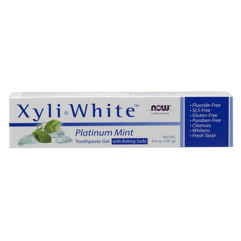 Now Foods, Xyliwhite Platinum Mint with Baking Soda Toothpaste, 6.4 Oz