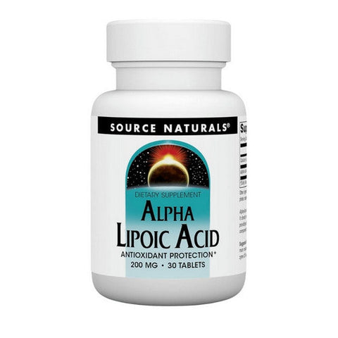 Source Naturals, Alpha-Lipoic Acid, 200 MG, 30 Tabs Source Naturals