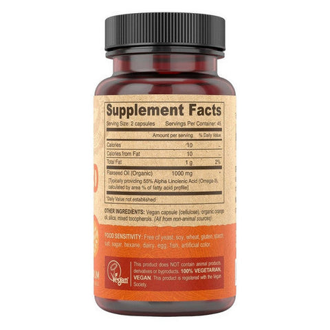 Deva Vegan Vitamins, Flaxseed Oil, 90 Vcap Deva Vegan Vitamins