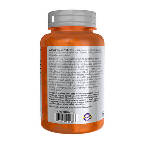 Now Foods, Beta Alanine, 750 mg, 120 Caps Now Foods