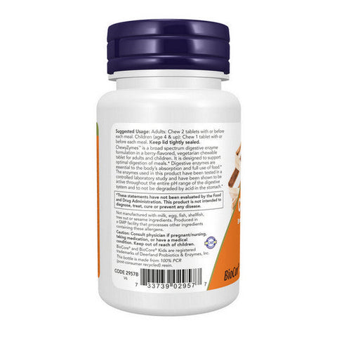 Now Foods, Chewyzymes, 90 CHEWABLES Now Foods
