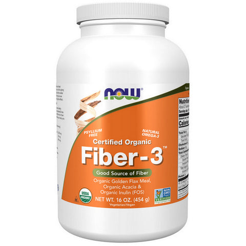 Now Foods, Organic Fiber-3, 16 OZ