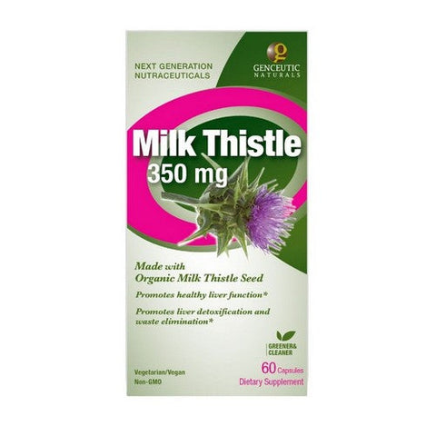 Genceutic Naturals, Organic Milk Thistle, 350 Mg, 60 Caps Genceutic Naturals