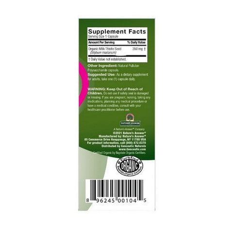 Genceutic Naturals, Organic Milk Thistle, 350 Mg, 60 Caps Genceutic Naturals