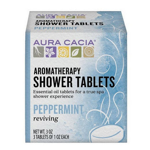 Aura Cacia, Shower Tablets, Peppermint, 3 Tablets