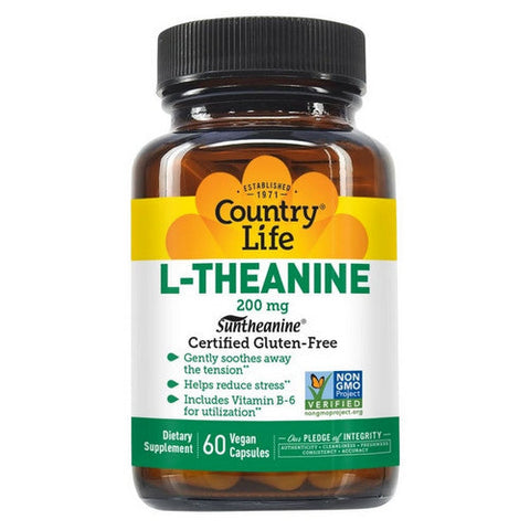 Country Life, L-Theanine, B-6 60 Caps Country Life