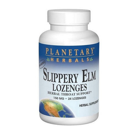 Planetary Herbals, Slippery Elm Lozenge, Unflavored 24 lozenges Planetary Herbals