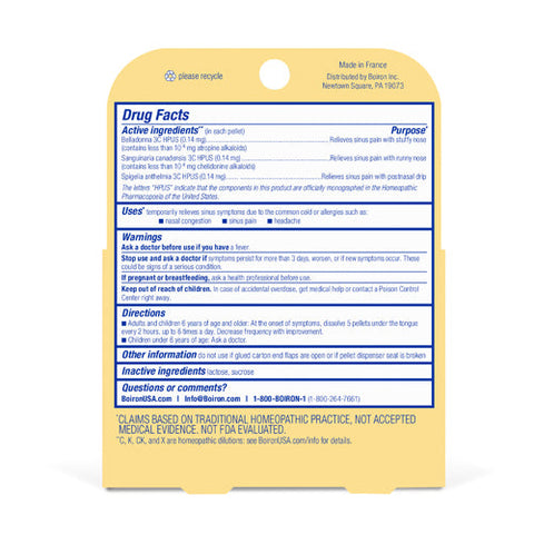 Boiron, SinusCalm Meltaway Pellets 2 MDT, 80 Count Boiron