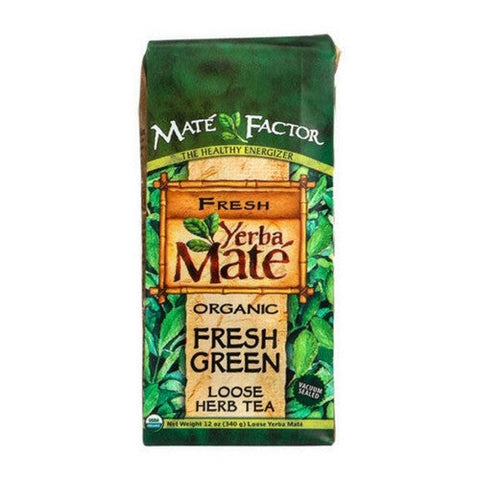 The Mate Factor, Organic Yerba Mate Loose Herb Tea Fresh Green, 12 oz