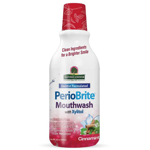 Nature's Answer, PerioBrite Mouthwash With Xylitol Cinnamint, 16 Oz Nature's Answer