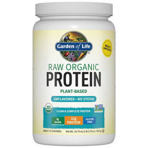 Garden of Life, Raw Organic Protein Powder Unflavored, 560 Grams Garden of Life