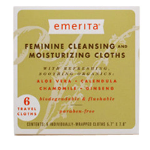 Emerita, Feminine Cloth Clean and Moist, 6 Cloths Emerita